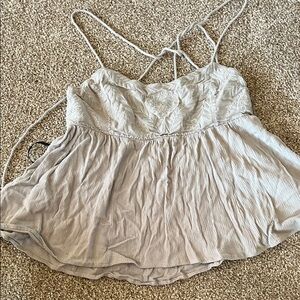 Lulu's Light Gray Embroidered Camisole